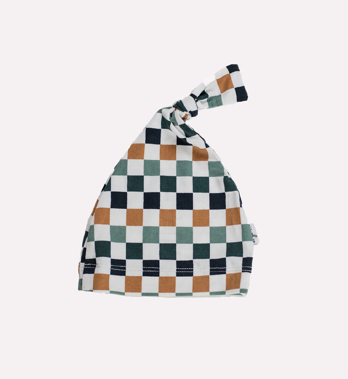 Knot Hat-Multi Check