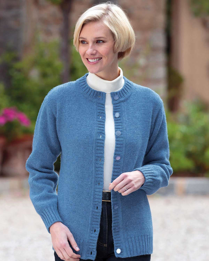 Shetland Cardigans - Cornflower - Country Collection