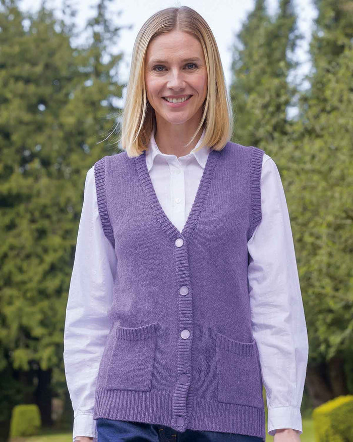 Shetland Waistcoat - Lilac - Country Collection