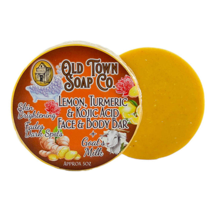 Lemon, Turmeric, & Kojic Acid Face & Body Bar - Old Town Soap Co.