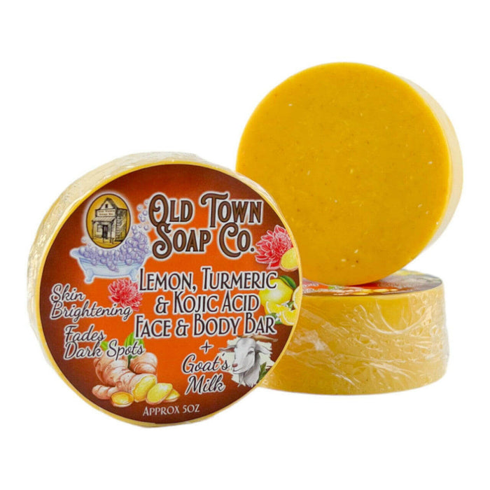 Lemon, Turmeric, & Kojic Acid Face & Body Bar - Old Town Soap Co.