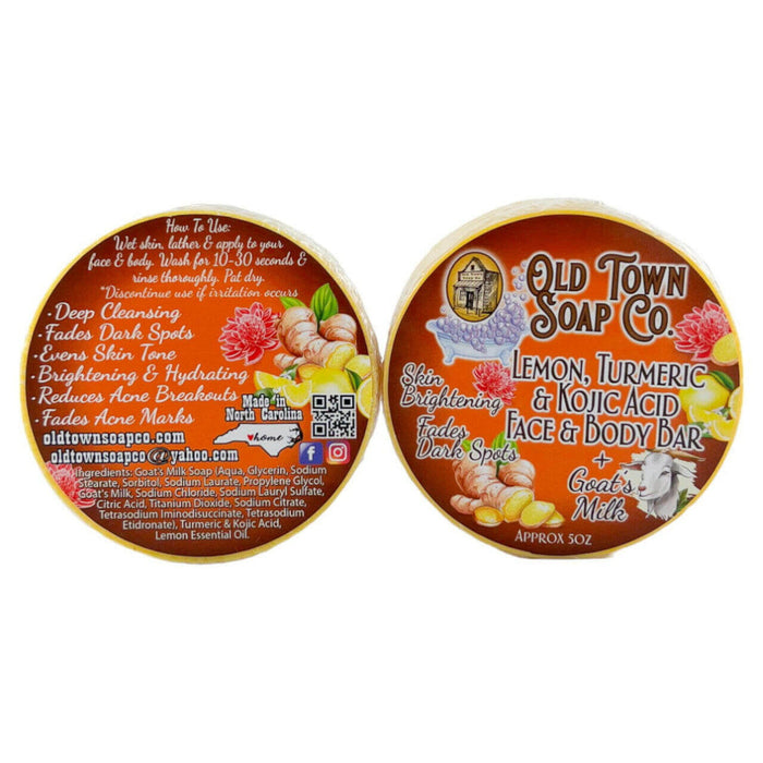 Lemon, Turmeric, & Kojic Acid Face & Body Bar - Old Town Soap Co.