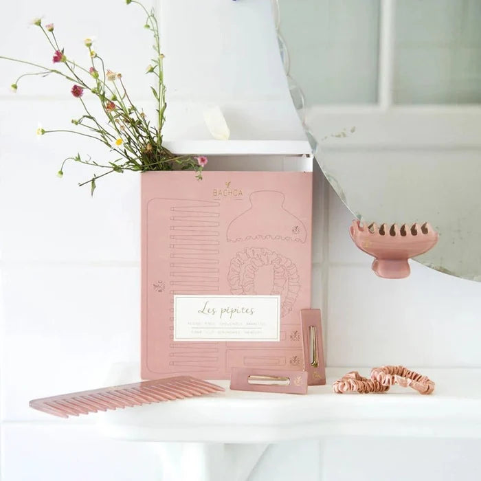 Les Pépites Rosewood Hair Accessories Set - Pink