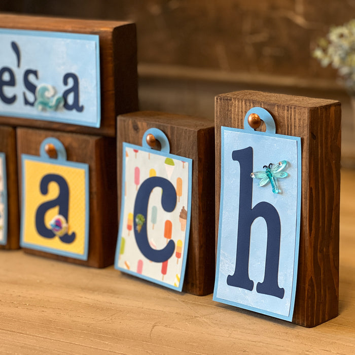 Life's A Beach Block Tags