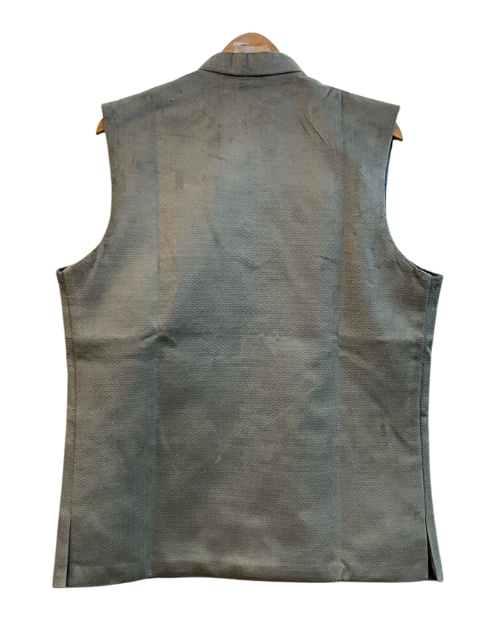 Light Grey - Suede - Mens Indian Waistcoat - UK Stock - 24 hr Dispatch - KCS2601 03KT26