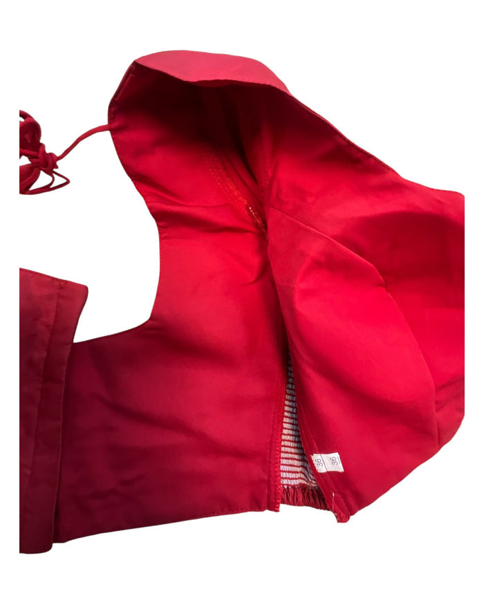 Light Maroon - HYBRID Silky Saree blouse - With Elastic on both side for Great fit - Size 36",38", 40" S M L  - VAM1216 Ap