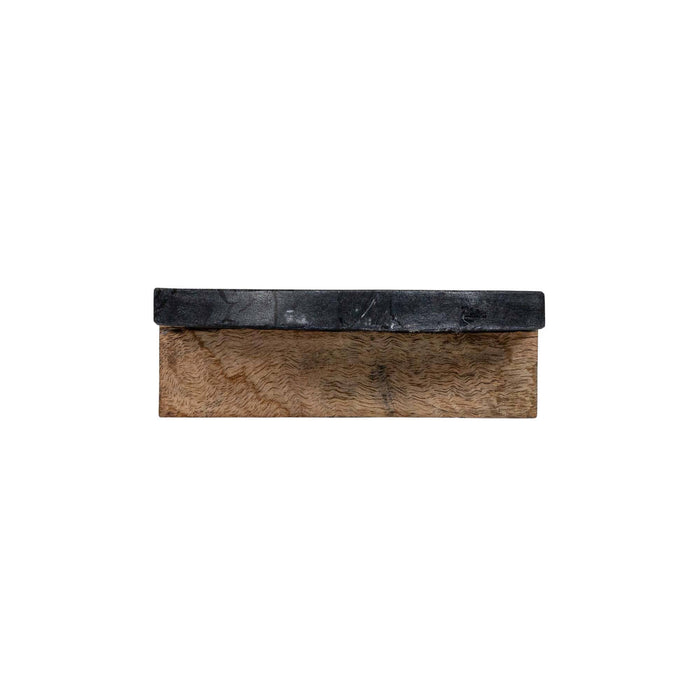 Louisa Marble Footed Serving Board Black - Magnolia Lane co. Home + Garden + Gift