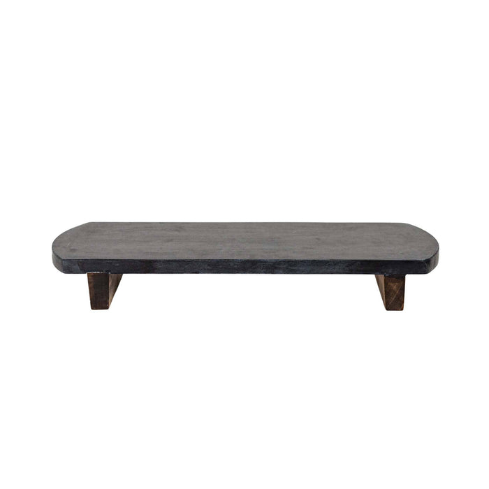 Louisa Marble Footed Serving Board Black - Magnolia Lane co. Home + Garden + Gift