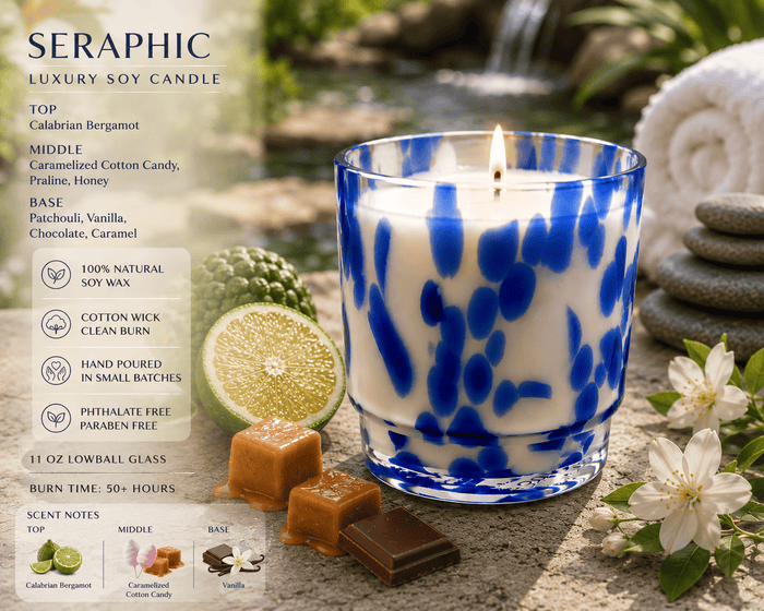 Luxury 11oz Soy Candle | Hand-Poured in Artisan Lowball Glassware