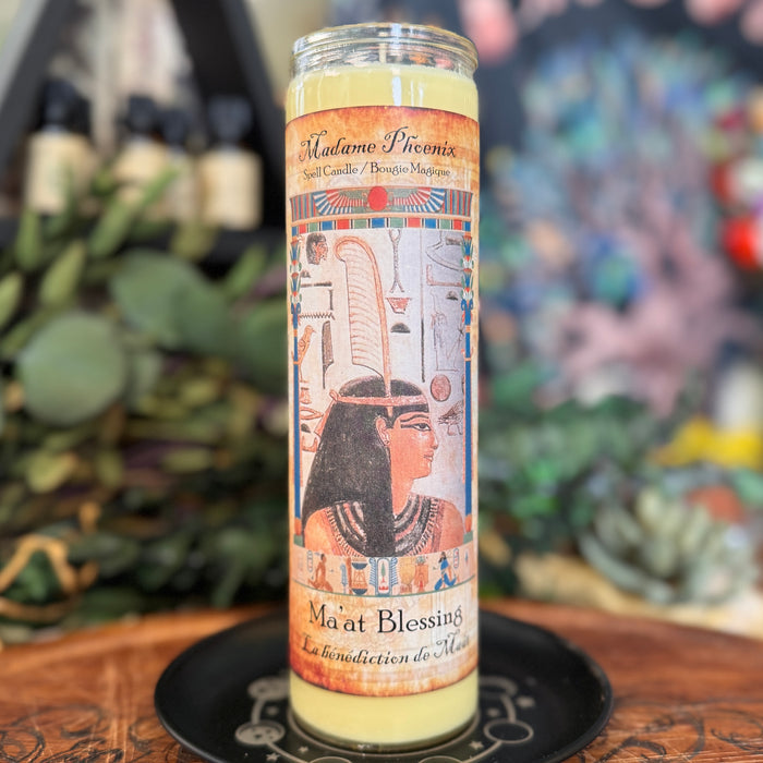 Ma'at Goddess 7 day Blessing Candle