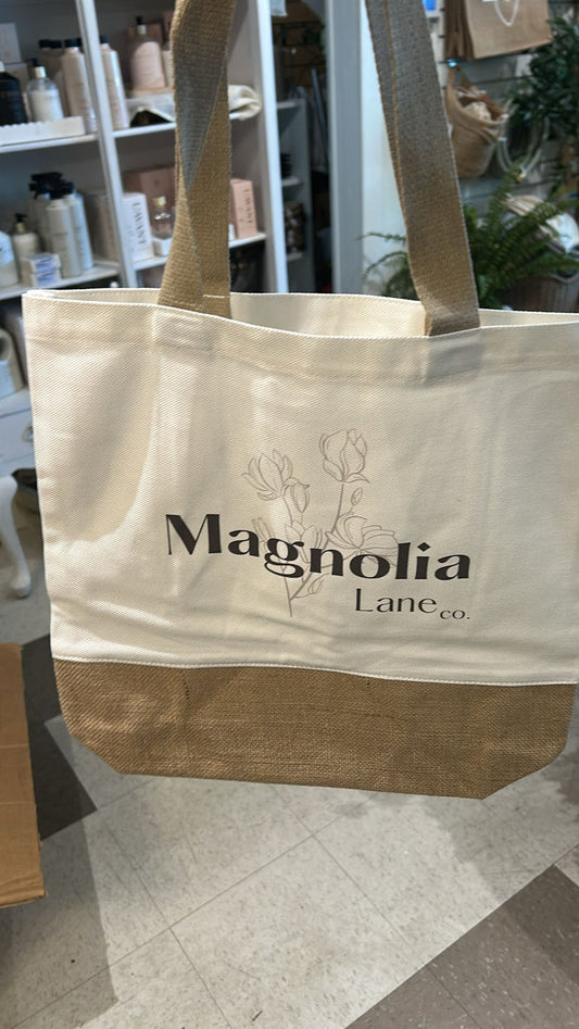 Magnolia Lane : EcoBlend Jute Cotton Tote Bag - Magnolia Lane co. Home + Garden + Gift