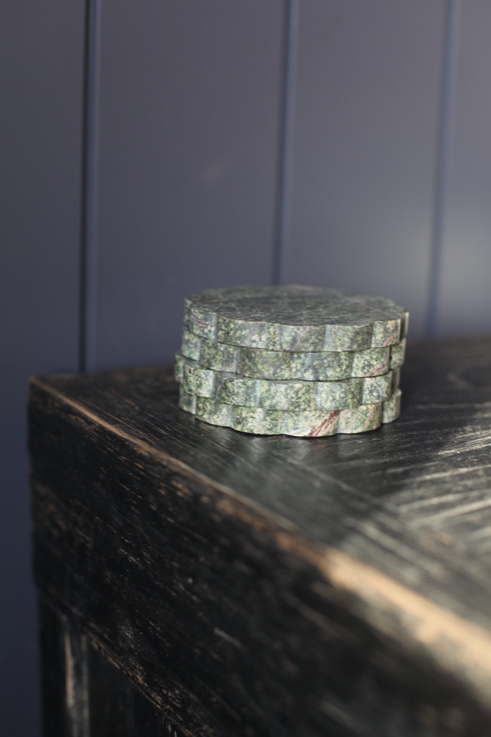 Marble Scalloped Coasters - Magnolia Lane co. Home + Garden + Gift
