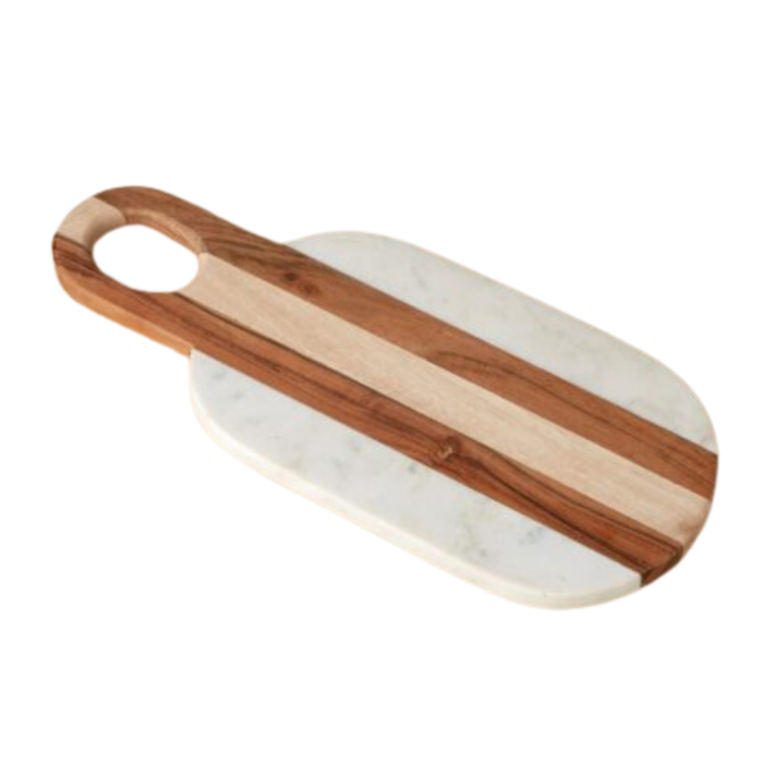 Marble & Wood Oval Board