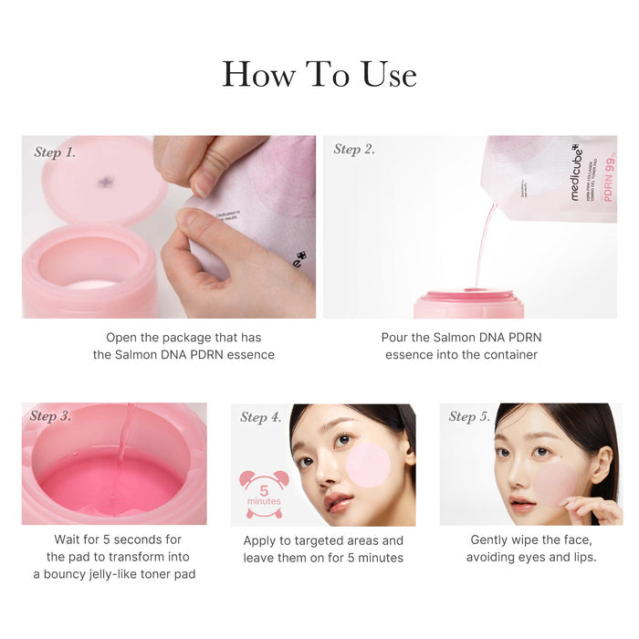 Medicube PDRN Pink Collagen Toning Gel Toner Pads 120 ml