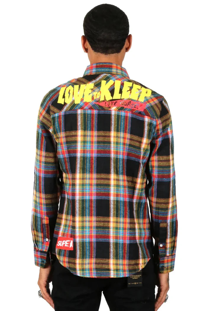 Men KLEEP Premium Flannel Button Down Shirt