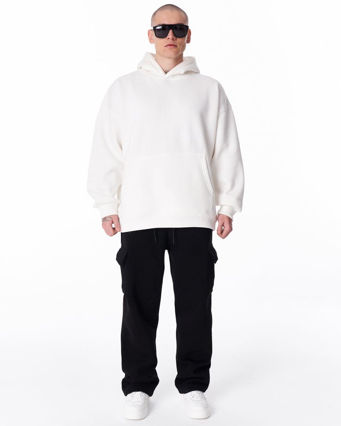 Men's Fleece Black Cargo Sweatpants (2)