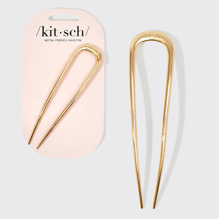 Metal French Hair Pin-Gold