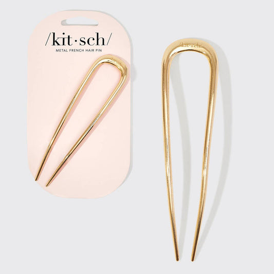 Metal French Hair Pin-Gold