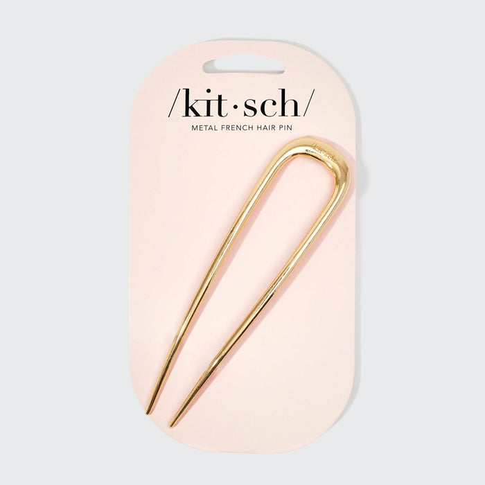 Metal French Hair Pin-Gold