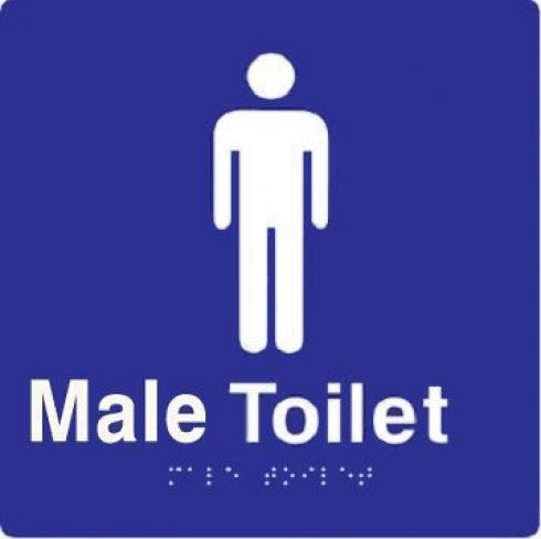 Metlam ML96242 Braille Sign Male Toilet