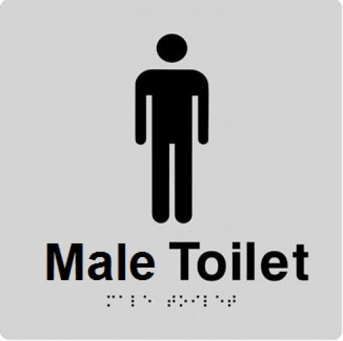 Metlam ML96242 Braille Sign Male Toilet