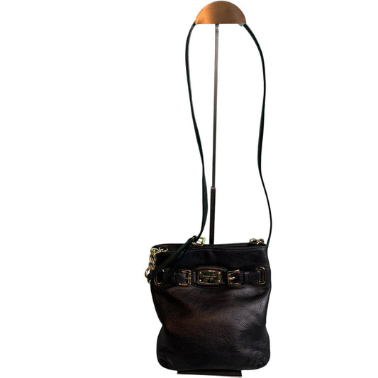 Michael Kors Hamilton Black Leather Messenger*Crossbody*Excellent Condition