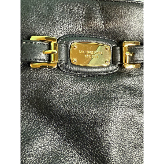 Michael Kors Hamilton Black Leather Messenger*Crossbody*Excellent Condition