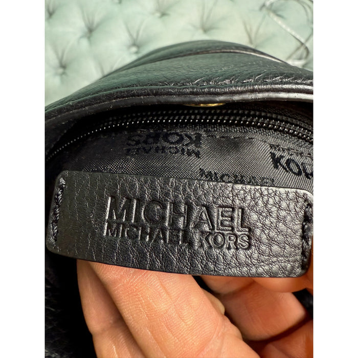 Michael Kors Hamilton Black Leather Messenger*Crossbody*Excellent Condition