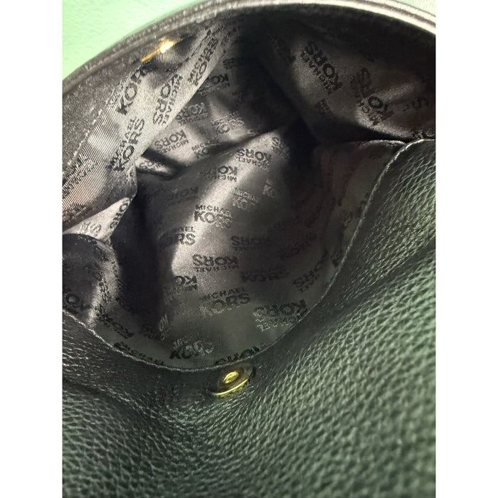 Michael Kors Hamilton Black Leather Messenger*Crossbody*Excellent Condition