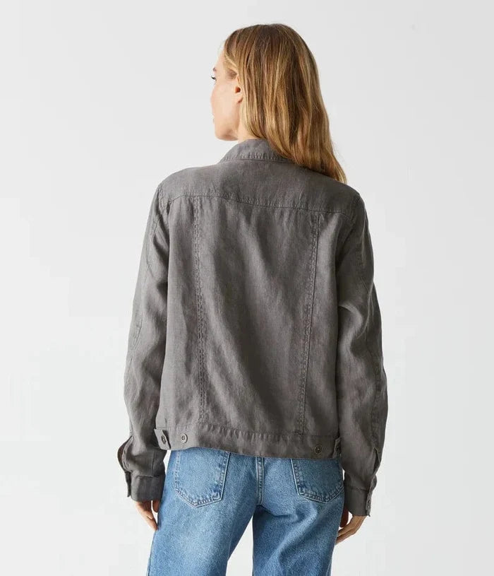 michael stars jean linen jacket