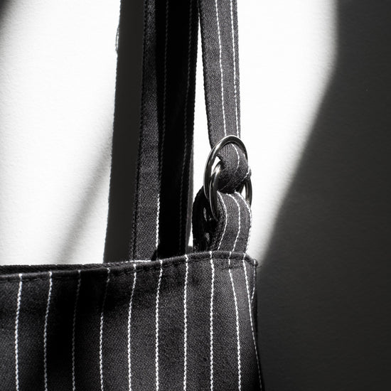 Mighty Pinstripe Black Apron