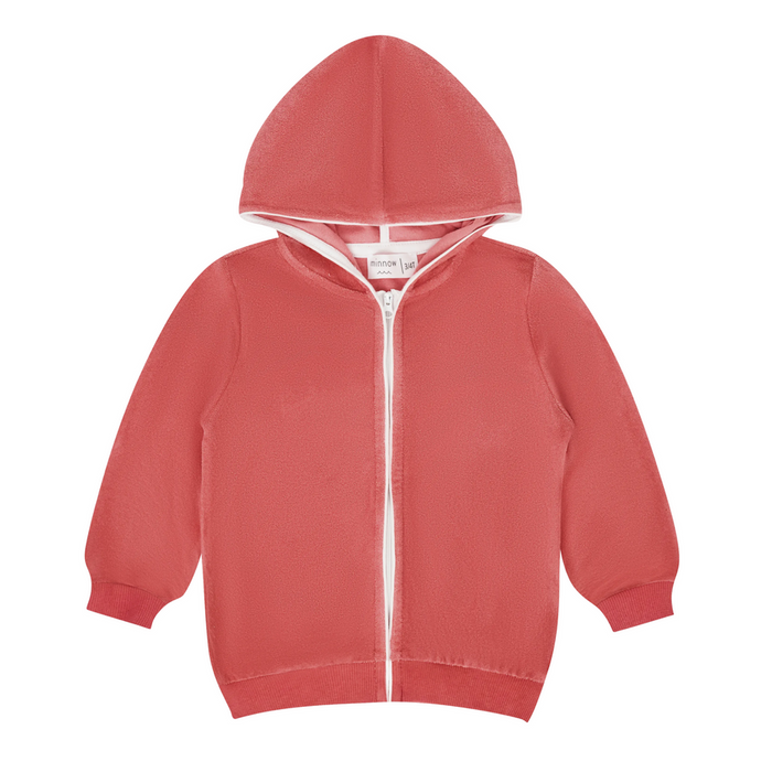 Minnow French Terry Hoodie in Sailor Red