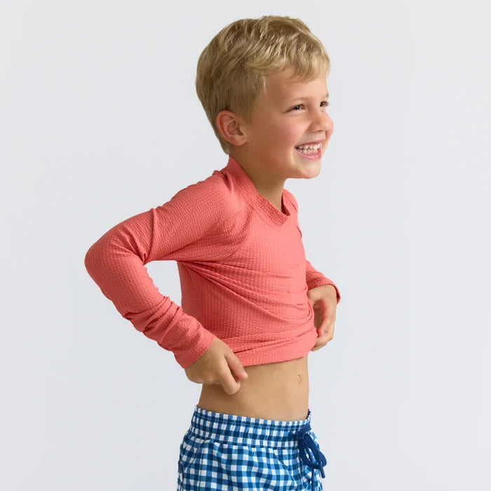 Minnow Unisex Sailor Red Seersucker Rashguard