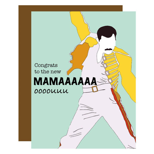 Mod Lounge Paper Company - Freddie Mercury New Momma Card