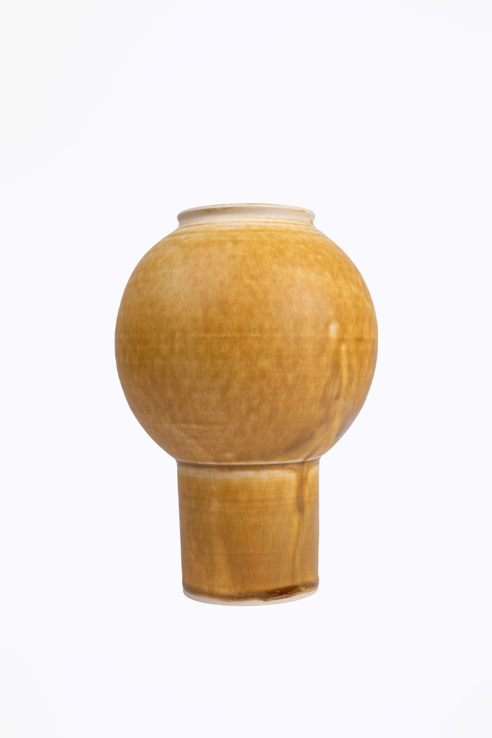 Moon Jar Pedestal Vase