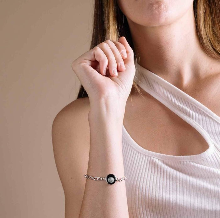 Moonglow Silver Link Bracelet 7D