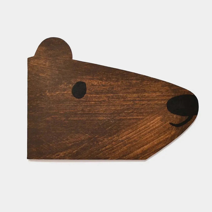 Forager Provisions LTD Mortlake Papers brown bear shaped greeting card made from eco-friendly recycled paper.