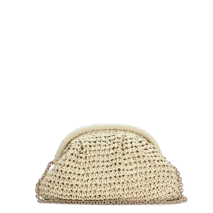 Natural - The Brynn Straw Clutch