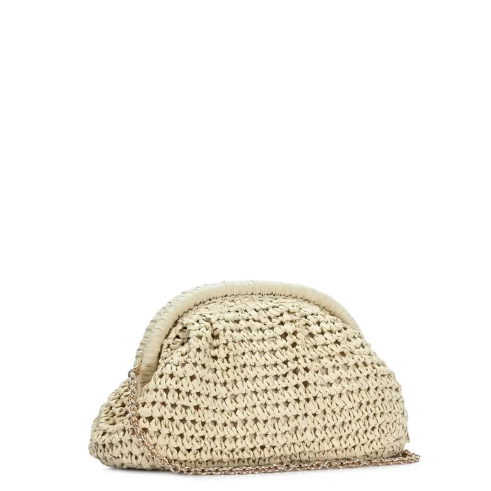 Natural - The Brynn Straw Clutch