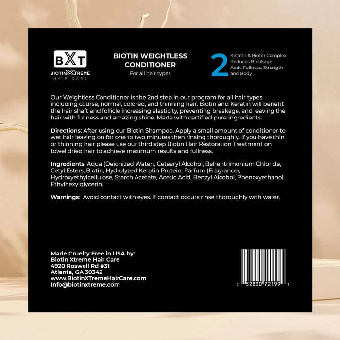 Natural Biotin Keratin Conditioner for Men & Women Thinning Hair and Hair Growth