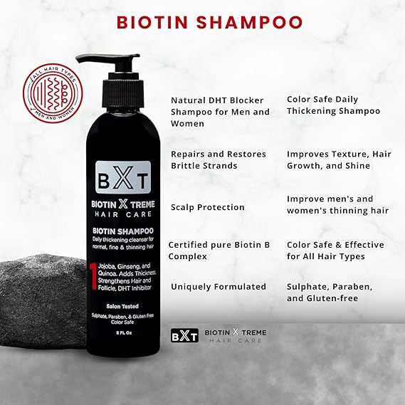 Natural Biotin Shampoo for Hair Growth & Thinning Hair: For Men & Women