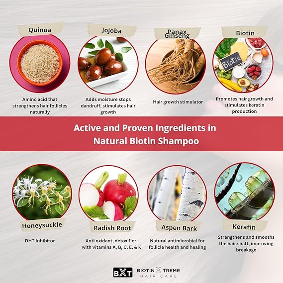 Natural Biotin Shampoo for Hair Growth & Thinning Hair: For Men & Women