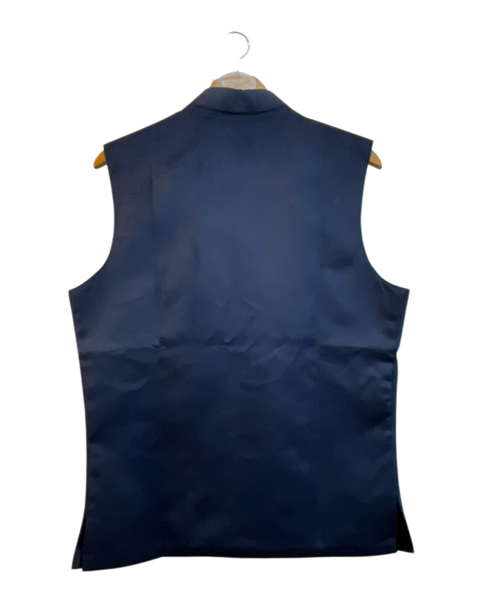Navy Blue - Suede - Mens Indian Waistcoat - UK Stock - 24 hr Dispatch - KCS2601 03KT26