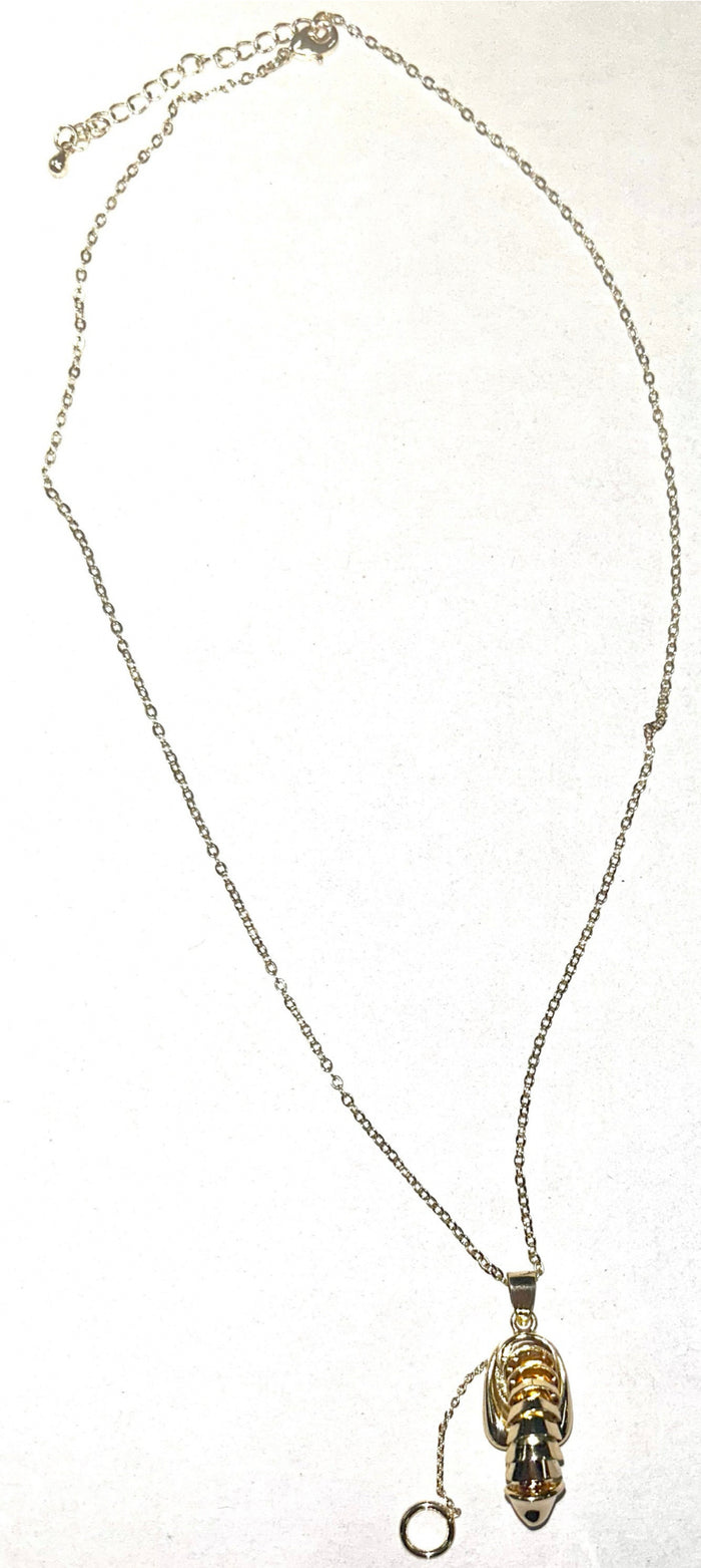 Novelty Pull Chain Pendant Necklace – Fun Statement Jewelry | Gold, Silver, Black, Rainbow