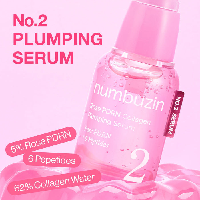 Numbuzin No.2 Rose PDRN Collagen Plumping Serum 30 ml