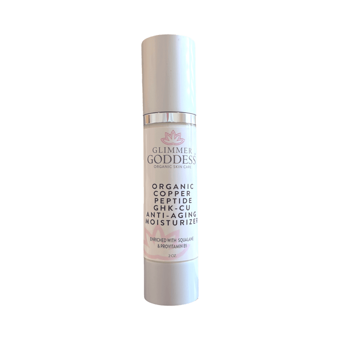 Organic copper peptide anti-aging moisturizer with squalane & provitamin B5 for radiant skin care