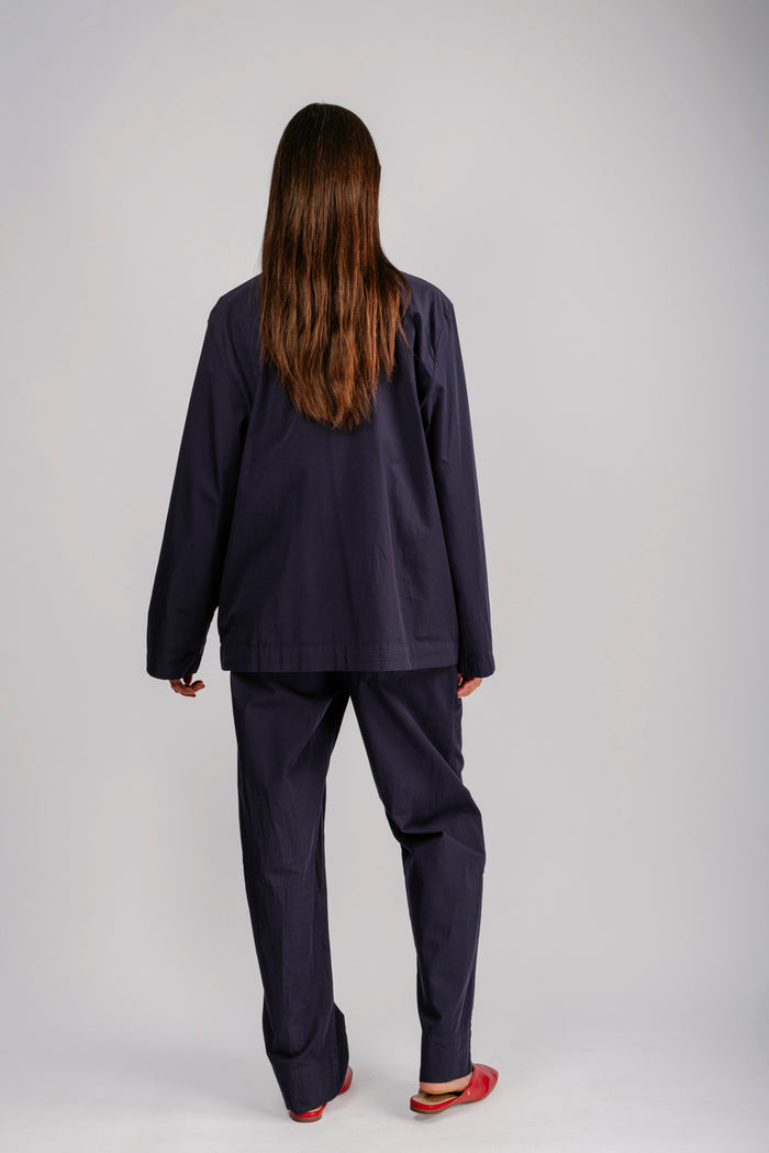 Organic Poplin Sleepwear Long Sleeve Top