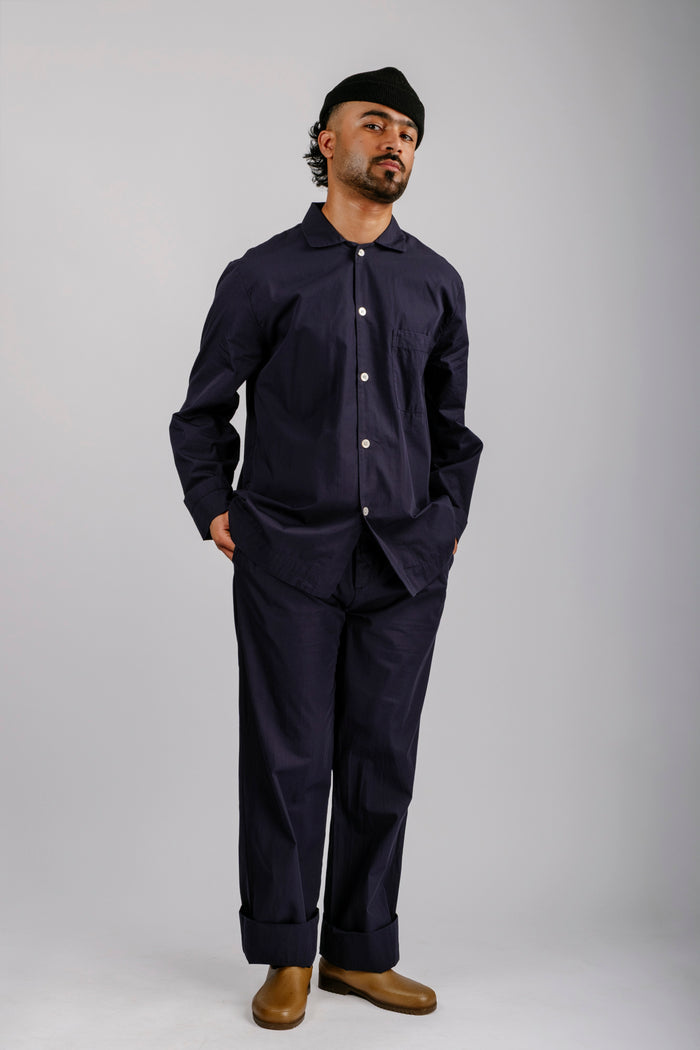 Organic Poplin Sleepwear Long Sleeve Top