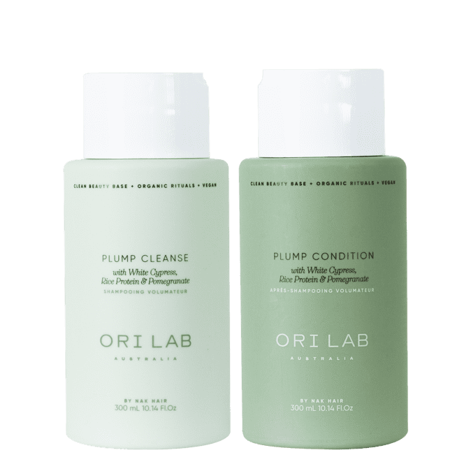 NAK Hair Shampoo and Conditioner ORI Lab Plump Range