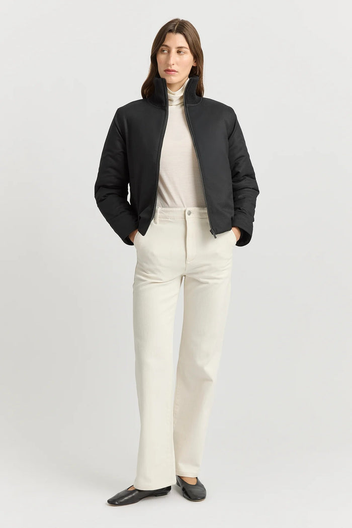 PADDED WOOL JACKET in Black by Toorallie